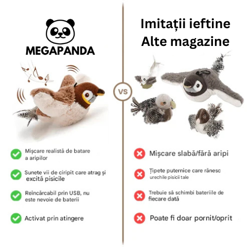 Pasarea interactiva pentru pisici Flappy XXL