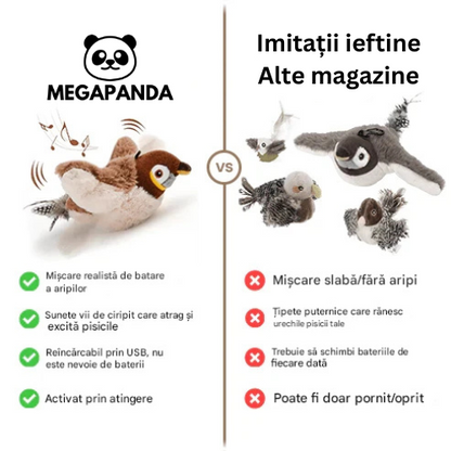Pasarea interactiva pentru pisici Flappy XXL